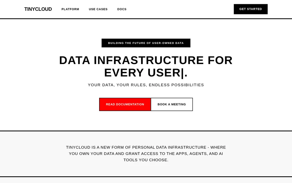 Data infrastructure for every user, last version 2026-01-16