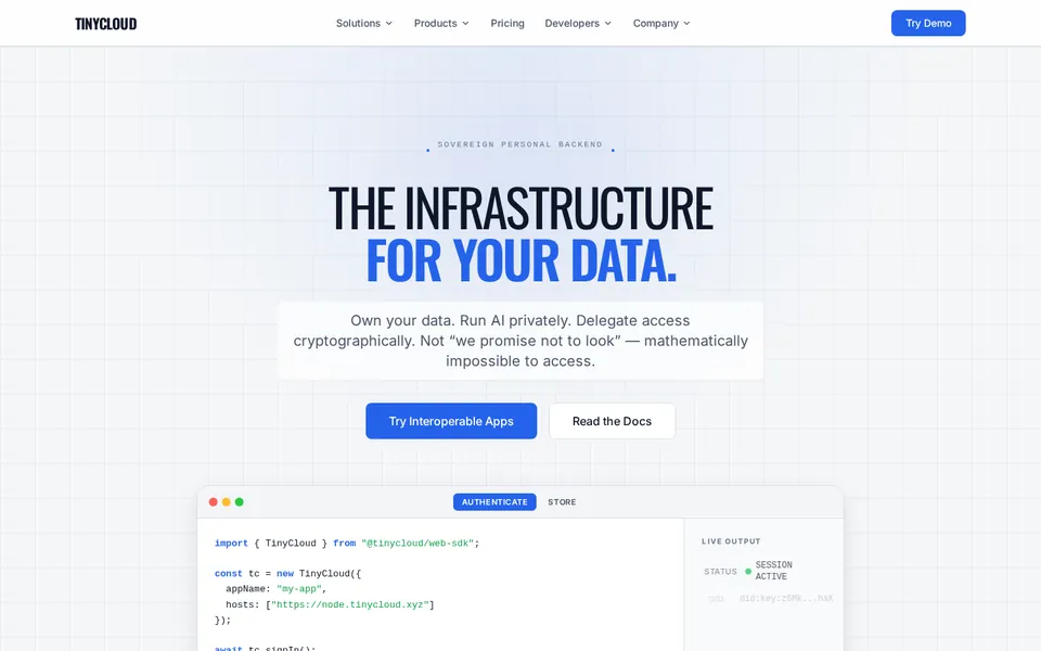 The infrastructure for your data, last version 2026-10-19